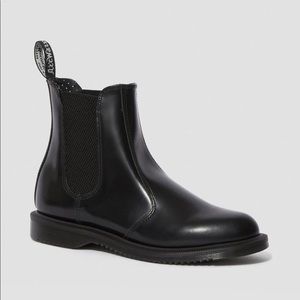 Dr Martens Flora black patent Chelsea boots NWOT